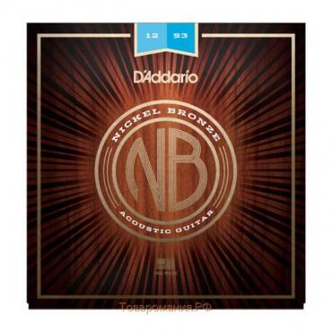 Струны для акустической гитары D'Addario NB1253 Nickel Bronze, Light, 12-53