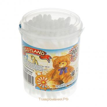 Ватные палочки Teddyland, 100 шт. в стакане