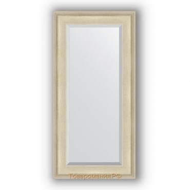 Зеркало с фацетом в багетной раме - травленое серебро 95 мм, 58 х 118 см, Evoform