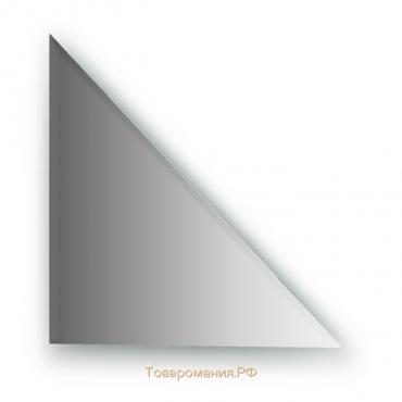 Зеркальная плитка с фацетом 10 мм, треугольник 40 х 40 см, серебро Evoform