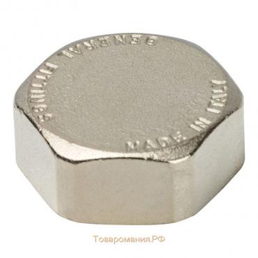 Заглушка STOUT SFT-0027-000001, 1", внутренняя резьба, никелированная латунь