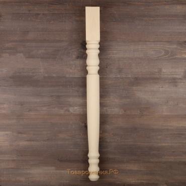 Ножка-балясина из массива бука, нелакированная, коричневая, 73 см, сорт AB