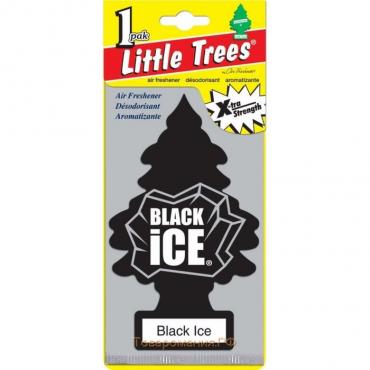 Ароматизатор Ёлочка Little Trees Черный лёд  , Black Ice