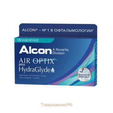 Контактные линзы - Air Optix Plus HydraGlyde, -5.25/8,6, в наборе 6шт