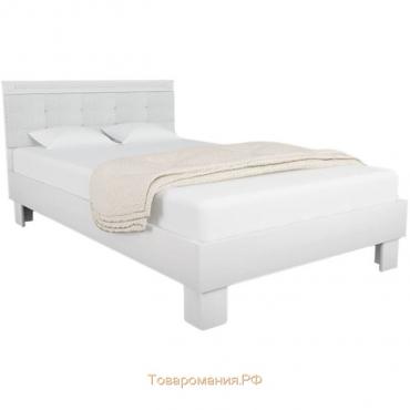 Кровать «Азалия 1200 М», без ПМ, 1200х2000 мм, Бодега белый/Белый пунто