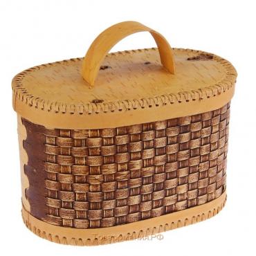 Хлебница плетеная 25×17×21 см, береста