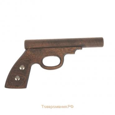 Сувенирное деревянное оружие "Пистолет полицейский", 25 см, массив бука