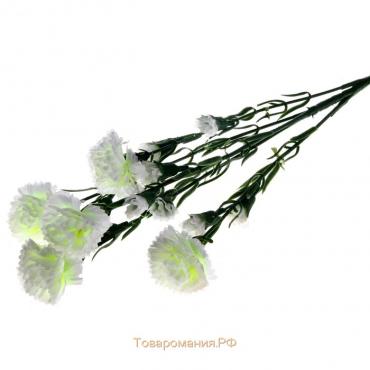 Цветы искусственные "Гвоздика кустовая" 60 см, белый
