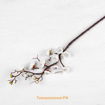 Цветы искусственные "Ветка сакуры" 3х60 см, белый