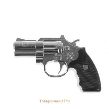 Прикол-шокер «Пистолет», с фонариком, цвет серебряный