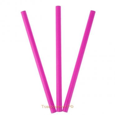 Трубочки для коктейля, диаметр 1 см, набор 10 шт., цвет розовый