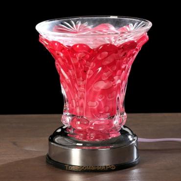 Аромасветильник стекло диммер "Розовый зефир", 35W 220В МИКС 11,5х10,8х10,8 см