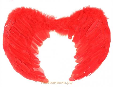 Крылья ангела, на резинке, 65×40 см, красные