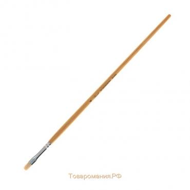 Кисть "Сонет" № 4, щетина, плоская, удлинённая ручка, d=8 мм