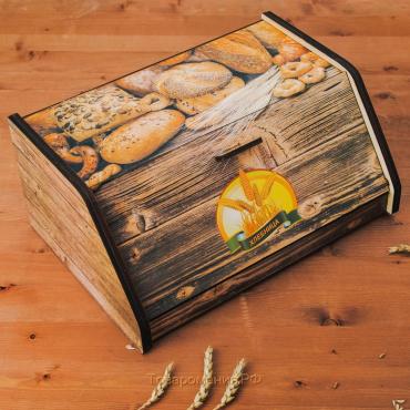 Хлебница деревянная «Колоски», 27×38×17 см