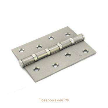 Петля дверная RENZ 100-4BB FH SN, 100х75 мм, 4 подшипника, цвет матовая никель, 2 шт.