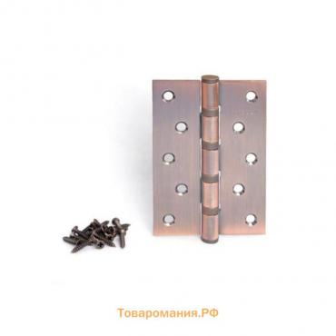 Петля дверная Apecs 120х80-B4-Steel-AC, 4 подшипника, цвет медь, 2 шт.