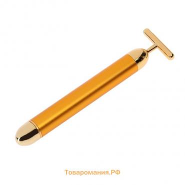 Массажёр для лица LEM-01, 1хАА (не в комплекте), бархатный мешочек, золотистый