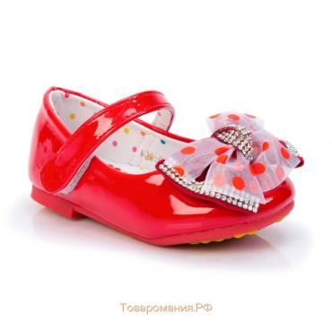 Туфли детские MINAKU, цвет красный, размер 23