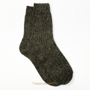 Носки детские шерстяные Рубчик цвет тёмно-серый, размер 22