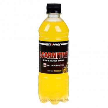Напиток "Ironman" L-Карнитин ананас, спортивное питание, 0,5 л