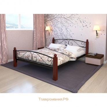 Кровать «Вероника Люкс Плюс», 1400×1900 мм, металл, цвет чёрный