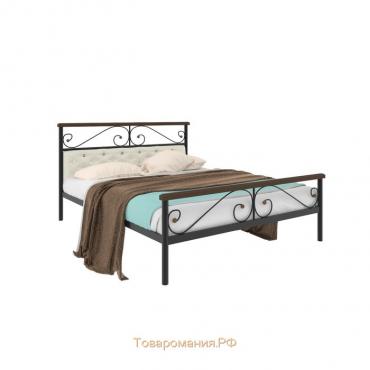 Кровать «Эсмиральда мягкая Плюс», 1400×2000 мм, металл, цвет чёрный