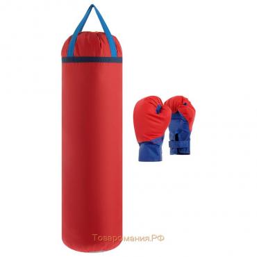 Набор боксёрский детский «Гигант»: перчатки, груша, d=25 см, h=80 см, цвета МИКС