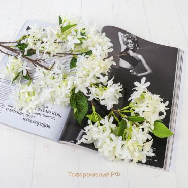 Цветы искусственные "Сирень пышная" 3х95 см, белый