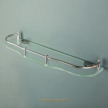 Полка для ванной комнаты Штольц Stölz, 40×11×4 см, металл, стекло
