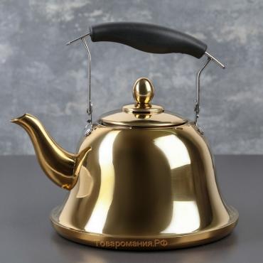Чайник из нержавеющей стали «Голд», 2 л, 23×19×20 см, цвет золотой