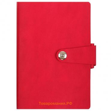 Ежедневник недатированный А5, 136 листов Primavera, обложка искусственная кожа, красный