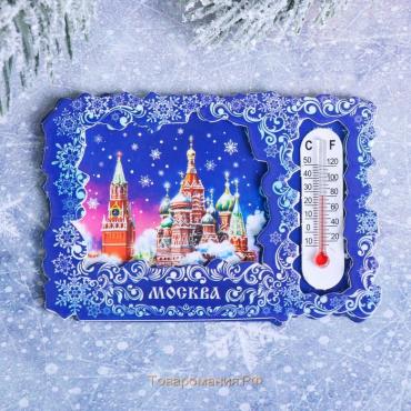 Магнит с термометром «Москва. Храм Василия Блаженного»