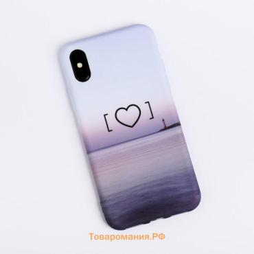 Чехол на телефон iPhone X/XS «Любовь‒это маяк» soft touch, 14,5 × 7 см