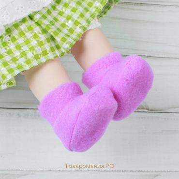 Носки для куклы, длина стопы: 6 см, цвет фиолетовый