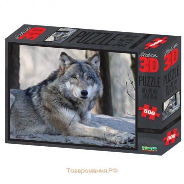 3D пазл «Волк», 500 элементов, МИКС