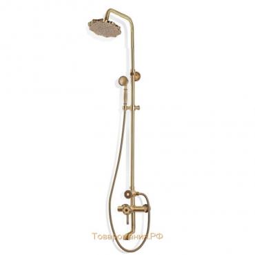 Душевая система Bronze de Luxe 10120F, излив 10 см, тропический душ, ручная лейка, латунь