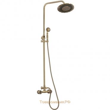 Душевая система Bronze de Luxe 10118DF, без излива, тропический душ, ручная лейка, латунь