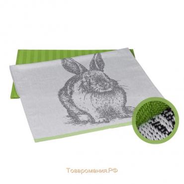 Набор полотенец Rabbit, размер 50 х 70 см - 2 шт, зелёный