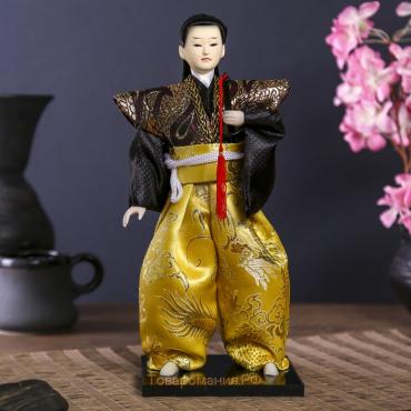 Кукла коллекционная "Самурай с длинными волосами с мечом" 30х12,5х12,5 см