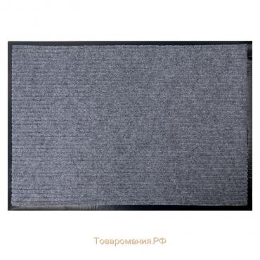 Коврик придверный влаговпитывающий, ребристый, «Стандарт», 60×90 см, цвет серый