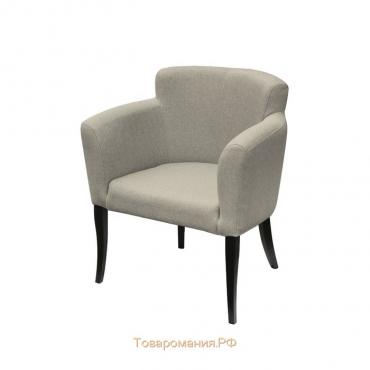 Кресло «Неаполь», ткань велюр, опоры массив венге, цвет боне