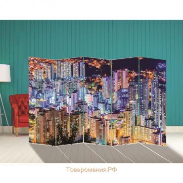Ширма "Ночной город", 250 × 160 см