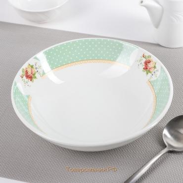 Тарелка суповая 330 мл "Соната. Кантри", цвет зелёный
