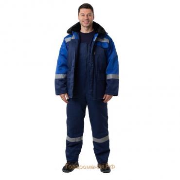 Костюм «Гермес» с СОП утеплённый, куртка+п/комбинезон, хлопок/полиэфир, цвет тёмно-синий, размер 60-62/182-188