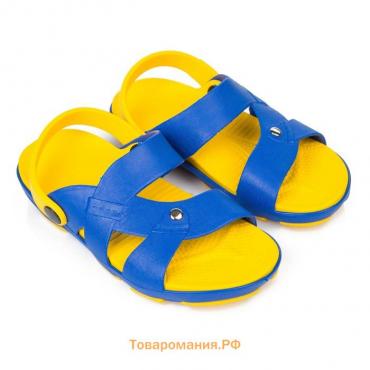 Сандалии детские , цвет жёлтый/светло-синий, размер 31