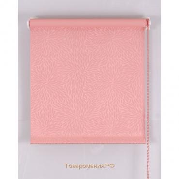 Рулонная штора Blackout, размер 180х160 см, имитация жаккарда «подсолнух», цвет розовый