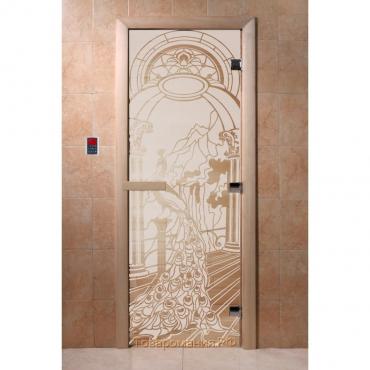 Дверь «Жар-птица », размер коробки 200 × 80 см, правая, цвет сатин