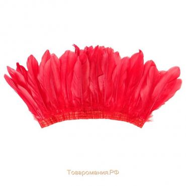Карнавальный головной убор «Индеец», с перьями, цвет красный