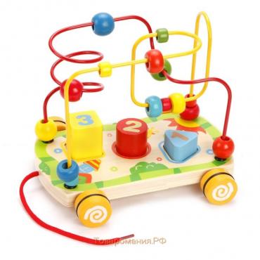 Развивающая игрушка «Лабиринт-сортер» на колесиках